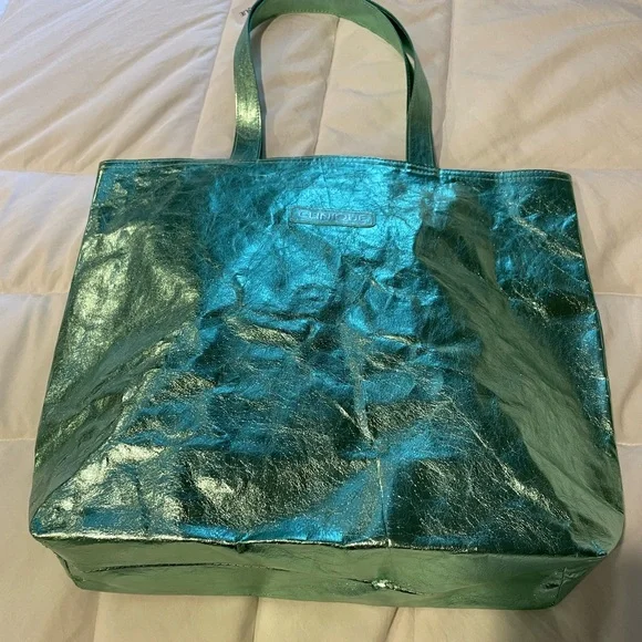 Metallic Green Tote Bag - Clinique - Picture 1 of 4